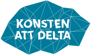 En logga där det står Konsten att delta